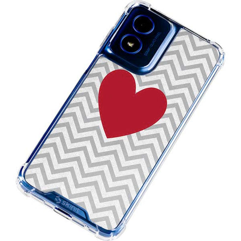 Chevron Heart Moto G 5G (2024) Clear Case
